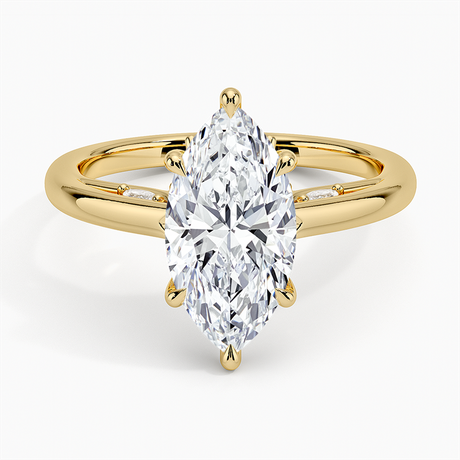 18K Yellow Gold Secret Garden Adorned Gallery Solitaire Ring (1/3 ct. tw.)