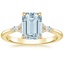 18K Yellow Gold Nadia Diamond Ring, smalltop view
