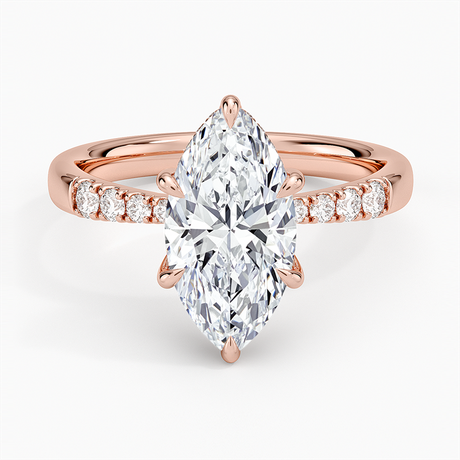 14K Rose Gold Bella Hidden Halo Diamond Ring (1/5 ct. tw.)