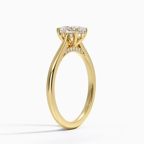 Diamond Bridge Solitaire Engagement Ring
