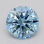 0.70 Ct. Fancy Vivid  Blue Round Lab Grown Diamond