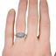 The Adelita Ring, smallzoomed in top view on a hand
