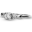 The Sugarplum Ring Set, smalltop view on a hand