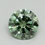 0.90 Ct. Fancy Vivid Green Round Lab Grown Diamond