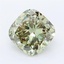 2.51 Ct. Fancy Vivid Green Cushion Lab Grown Diamond