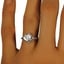 The Peta Ring, smallzoomed in top view on a hand