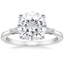 Platinum Tapered Baguette Three Stone Diamond Ring, smalltop view