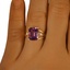 The Carmen Ring, smallzoomed in top view on a hand