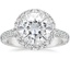 18K White Gold Sienna Halo Three-Quarter Coverage Diamond Ring (3/4 ct. tw.), smalltop view