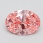 2.00 Ct. Fancy Vivid Pink Oval Lab Grown Diamond