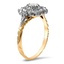 The Jeanmarie Ring, smalltop view on a hand