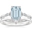 18KW Aquamarine Nadia Diamond Bridal Set, smalltop view