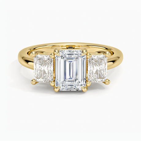 Luxe Helena Radiant-Cut Three Stone Diamond Ring