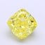 1.52 Ct. Fancy Vivid Yellow Cushion Lab Grown Diamond