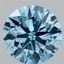 3.91 Ct. Fancy Vivid Blue Round Lab Grown Diamond