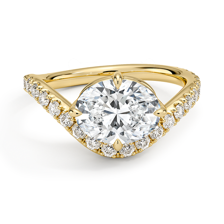 18K Yellow Gold Silhouette Diamond Ring (1/2 ct. tw.)