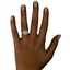 The Angeline Ring, smallzoomed in top view on a hand