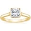 14K Yellow Gold Luna 2mm Bezel Ring, smalltop view