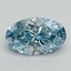 4.01 Ct. Fancy Vivid Blue Oval Lab Grown Diamond