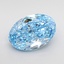 1.70 Ct. Fancy Vivid Blue Oval Lab Grown Diamond