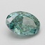1.08 Ct. Fancy Vivid Green Oval Lab Grown Diamond