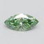 0.77 Ct. Fancy Vivid Green Marquise Lab Grown Diamond