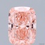 2.54 Ct. Fancy Vivid  Pink Cushion Lab Grown Diamond