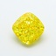 3.06 Ct. Fancy Vivid  Yellow Cushion Lab Grown Diamond