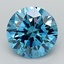 1.54 Ct. Fancy Vivid Blue Round Lab Grown Diamond