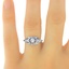 The Frederika Ring, smalltop view on a hand