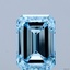 7.02 Ct. Fancy Vivid  Blue Emerald Lab Grown Diamond