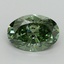 2.00 Ct. Fancy Vivid Green Oval Lab Grown Diamond