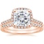 14KR Moissanite Odessa Diamond Ring (1/5 ct. tw.) with Sonora Diamond Ring (1/8 ct. tw.), smalltop view