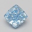 1.54 Ct. Fancy Vivid Blue Cushion Lab Grown Diamond
