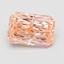 9.10 Ct. Fancy Vivid Orangy Pink Radiant Lab Grown Diamond