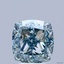 4.01 Ct. Fancy Vivid Greenish Blue Cushion Lab Grown Diamond