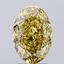 3.28 Ct. Fancy Vivid  Yellow Oval Lab Grown Diamond