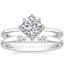 18K White Gold Gardenia Diamond Ring with Wren Diamond Ring