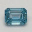 1.01 Ct. Fancy Vivid Blue Emerald Lab Grown Diamond