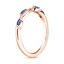14K Rose Gold Winding Willow Sapphire Ring, smallside view
