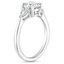 18K White Gold Petite Opera Three Stone Diamond Ring (1/4 ct. tw.), smallside view