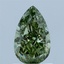 1.10 Ct. Fancy Vivid Green Pear Lab Grown Diamond