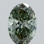 1.76 Ct. Fancy Vivid Green Oval Lab Grown Diamond
