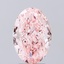3.04 Ct. Fancy Vivid Pink Oval Lab Grown Diamond