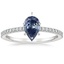 Platinum Viviana Half Coverage Diamond Ring, smalltop view