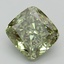 2.03 Ct. Fancy Vivid  Green Cushion Lab Grown Diamond