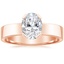 14K Rose Gold Parker Solitaire Ring, smalltop view