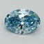 5.01 Ct. Fancy Vivid Blue Oval Lab Grown Diamond
