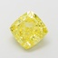 2.55 Ct. Fancy Vivid  Yellow Cushion Lab Grown Diamond