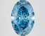 3.28 Ct. Fancy Vivid Blue Oval Lab Grown Diamond